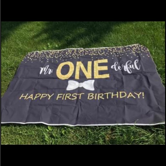 Mr Onederful First Birthday backdrop - Picture 1 of 2